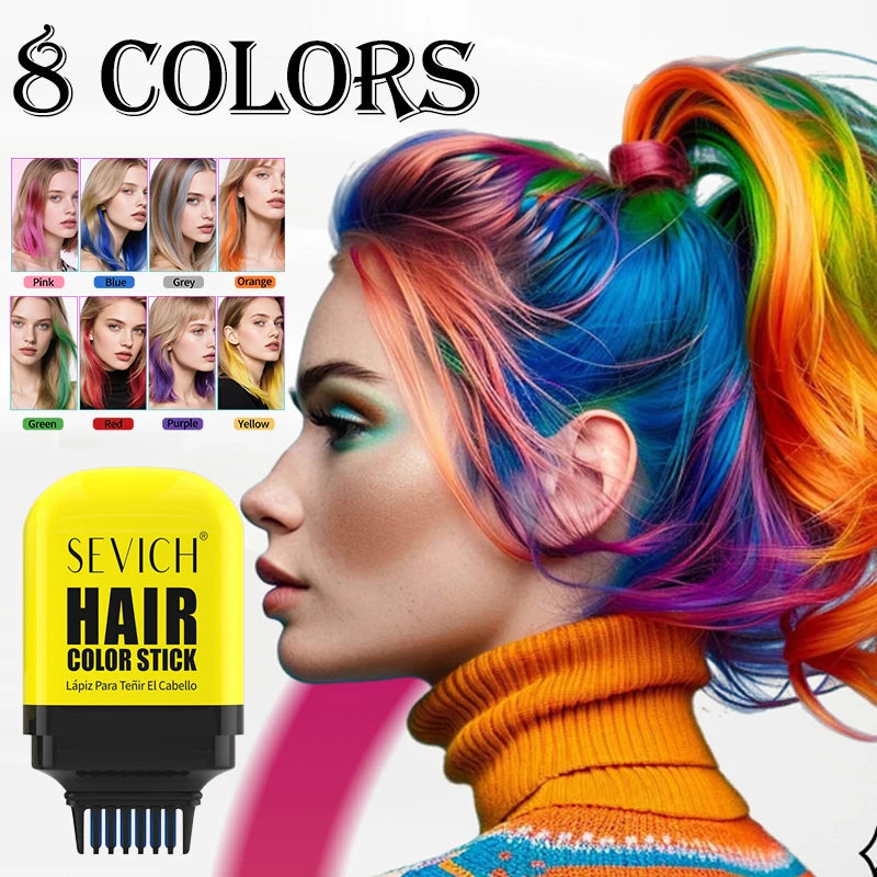 Halloween One-Time Hair Dye Stick Diy Disposable Hair Color Comb Temporary Hair Colour Wax Hair Styling Product For Men Women