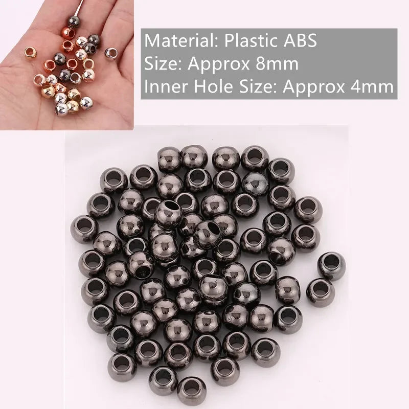 50-200 Pcs Gold/Silver  Hair Braid Dreadlock Beads Cuffs Rings Tube Accessories Hoop Circle Approx 8-18mm Inner Hole Hair Rings