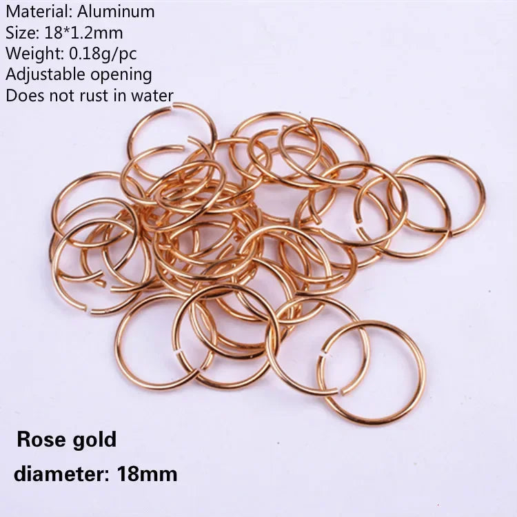 50-200 Pcs Gold/Silver  Hair Braid Dreadlock Beads Cuffs Rings Tube Accessories Hoop Circle Approx 8-18mm Inner Hole Hair Rings
