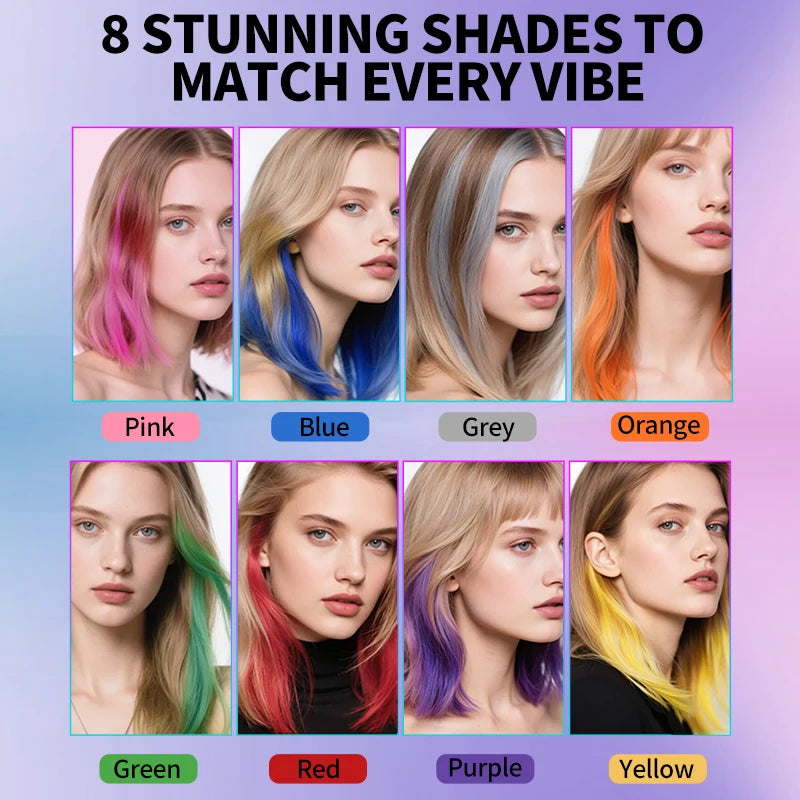 Halloween One-Time Hair Dye Stick Diy Disposable Hair Color Comb Temporary Hair Colour Wax Hair Styling Product For Men Women