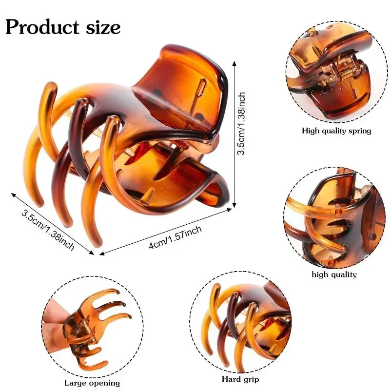 5 Pack Hair Claw Clips 1.3 Inch Multicolor Medium Size Claws Hair Jaw Clip for Women Classic Style Claw Clip