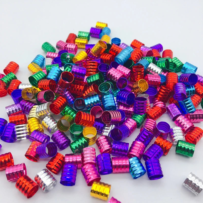30Pcs Colorful Hair Tube Adjustable Dreadlock Dread Braids Beads Cuffs Clip for Women Men Kids Hair Accessories Styling Tools
