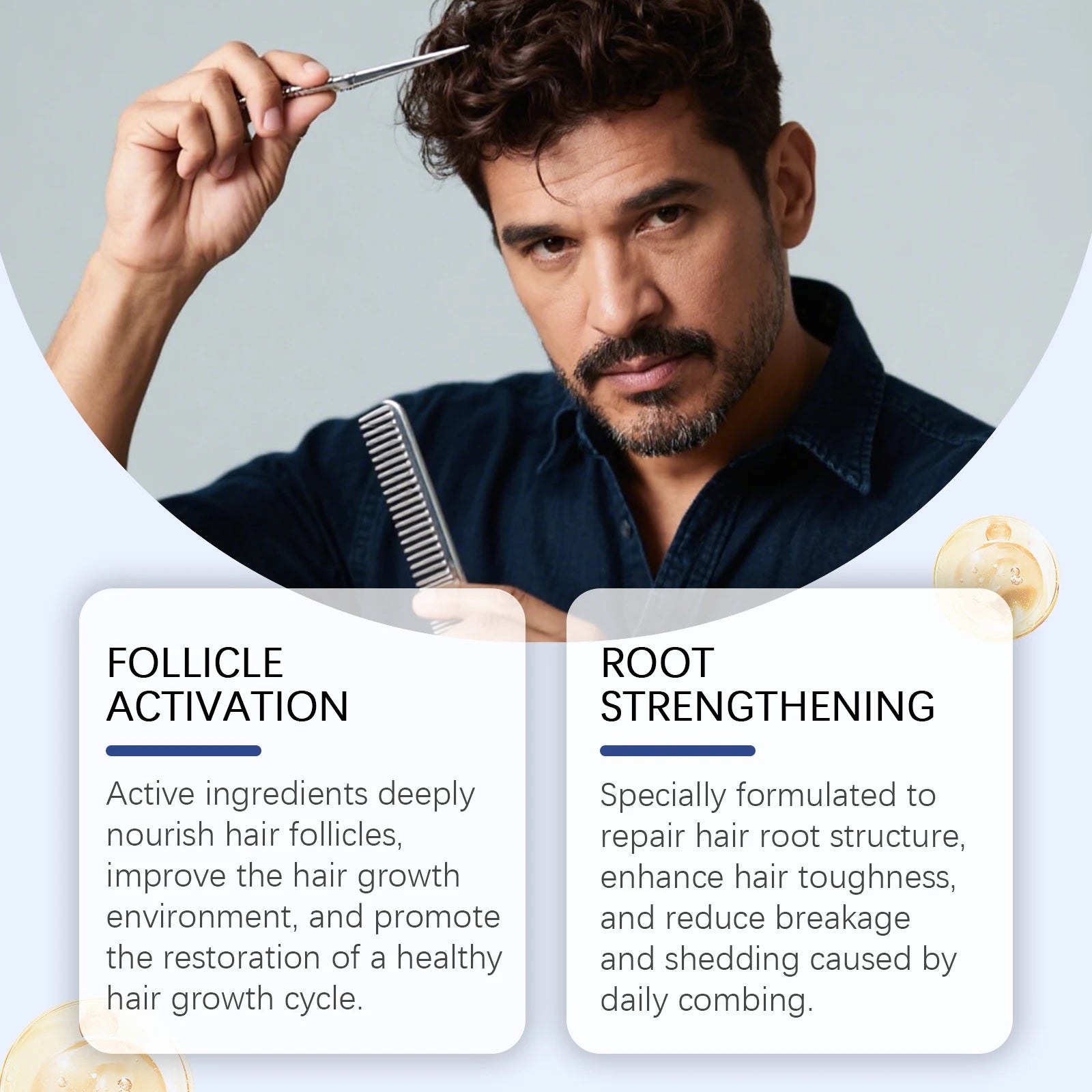 Moisturizing Hair Care Roller Ball Essence: Gently Nourishes Scalp, Roller Ball Design for Shiny & Smooth Hair Care