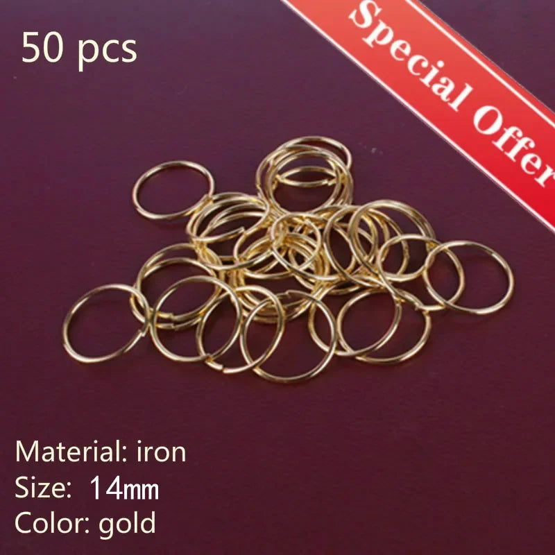 50-200 Pcs Gold/Silver  Hair Braid Dreadlock Beads Cuffs Rings Tube Accessories Hoop Circle Approx 8-18mm Inner Hole Hair Rings