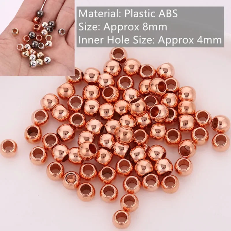 50-200 Pcs Gold/Silver  Hair Braid Dreadlock Beads Cuffs Rings Tube Accessories Hoop Circle Approx 8-18mm Inner Hole Hair Rings