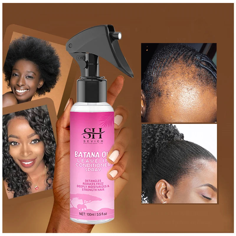 100ml  Leave-In Batana oil Hair Growth spray Repairs damage restore soft hair growth spray keratin Hair & Scalp Treatment