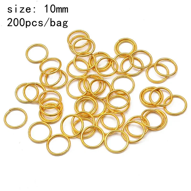 50-200 Pcs Gold/Silver  Hair Braid Dreadlock Beads Cuffs Rings Tube Accessories Hoop Circle Approx 8-18mm Inner Hole Hair Rings