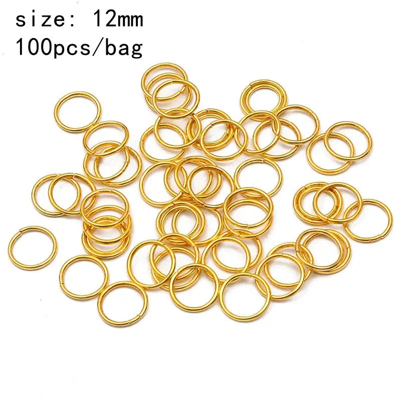 50-200 Pcs Gold/Silver  Hair Braid Dreadlock Beads Cuffs Rings Tube Accessories Hoop Circle Approx 8-18mm Inner Hole Hair Rings