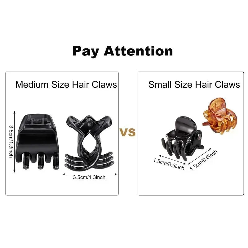 5 Pack Hair Claw Clips 1.3 Inch Multicolor Medium Size Claws Hair Jaw Clip for Women Classic Style Claw Clip