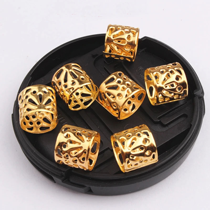 30Pcs Colorful Hair Tube Adjustable Dreadlock Dread Braids Beads Cuffs Clip for Women Men Kids Hair Accessories Styling Tools
