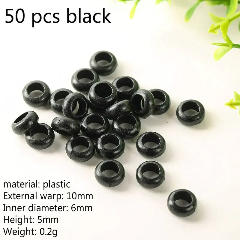 50-200 Pcs Gold/Silver  Hair Braid Dreadlock Beads Cuffs Rings Tube Accessories Hoop Circle Approx 8-18mm Inner Hole Hair Rings