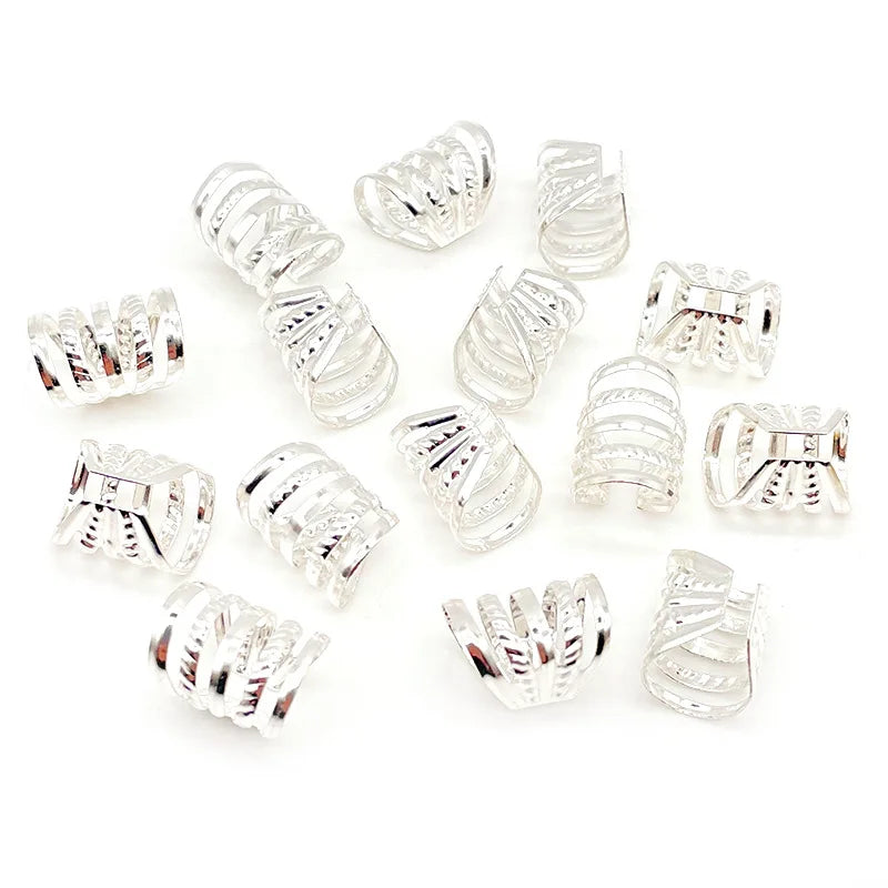 30Pcs Colorful Hair Tube Adjustable Dreadlock Dread Braids Beads Cuffs Clip for Women Men Kids Hair Accessories Styling Tools