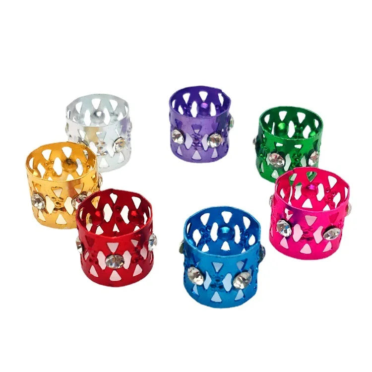 30Pcs Colorful Hair Tube Adjustable Dreadlock Dread Braids Beads Cuffs Clip for Women Men Kids Hair Accessories Styling Tools